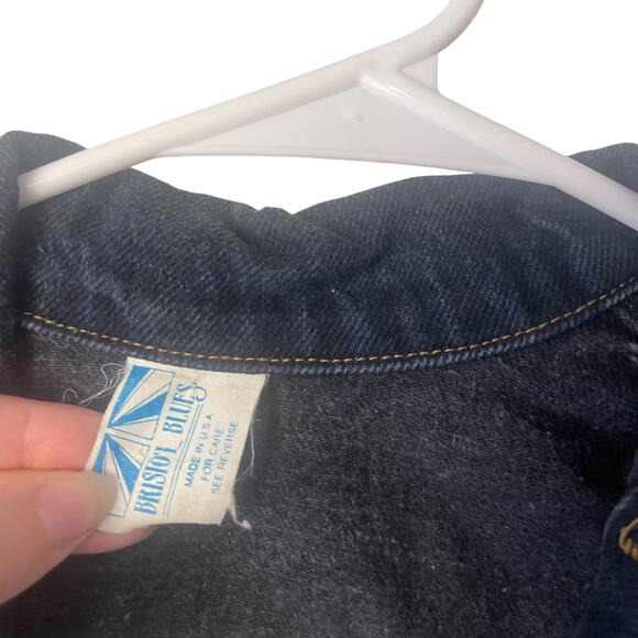 Bristol Blues Vintage 90s Size Medium‎ Chore Denim Button Up Jacket - Picture 7 of 9